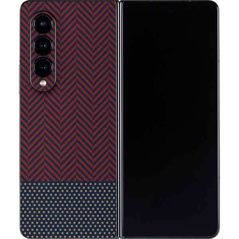 Blocked Polka Dot Chevron Galaxy Z Fold4 5G Skin